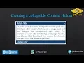 collapsible panel or content holder in a webpage