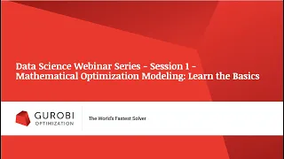 Data Science Webinar Series - Session 1