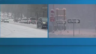 San Diego Winter Storm - 11AM update Break in the wet weather flood damage mountain snow