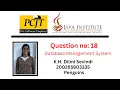 Database Management System Question 18 1st year Java Institute