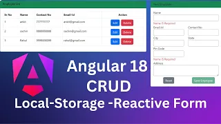 Angular 18 CRUD with Local Storage Angular 18 Tutorial