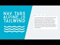 Nav Tabs Tutorial with Alpine js TailwindCSS