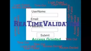 Real Time Validation Form using javascript