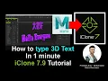 How to type 3D Text for iClone 7 9 Maya iClone 7 9 Tutorial