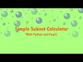 Python Tutorial IP Subnet Calculator with Pyqt5