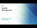 Quality Management - ACCA AAA