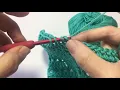 LEFT HANDED INVISIBLE DECREASE for double crochet - US terms for treble crochet
