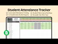 Student Attendance Tracker - Tutorial Google Sheets Template with Ready-to-Print Report