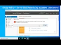 Group Policy - Server 2022 Restricting access to the Control Panel and PC settings