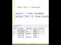 SQL Query to Get First 3 Records TOP Clause in SSMS