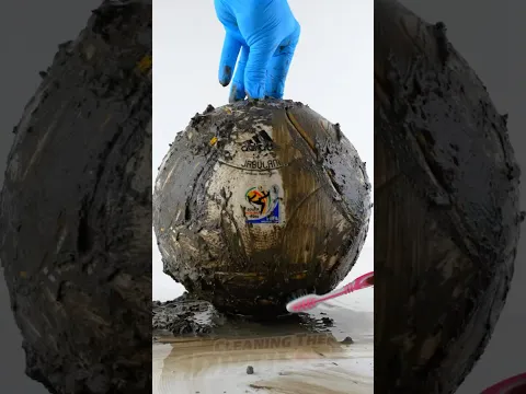Speed Cleaning The DIRTIEST World Cup 2010 Jabulani Match Ball!