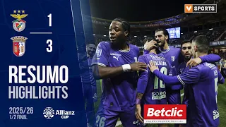 resumo benfica 1 3 braga ta a da liga 25 26 meias finais