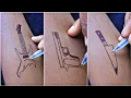 Best tattoo designs for girls - unique guitar silent gun and skull knife tattoos