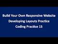 Coding Practice 15 Developing Layouts Practice HTML CSS NxtWave CCBP