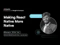 Talk Making React Native More Native Turbo Modules in React Native - Hardik Srivastava