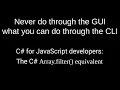 C for JavaScript developers The C Array filter equivalent