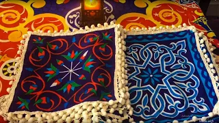 افكار زينة رمضان بمتر قماش عملت مفارش الشقة كلها وتحدى مفارش الخياميه 