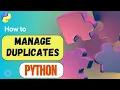 Manage Duplicates in Python Pandas