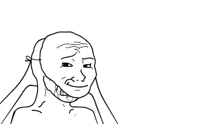 Crying wojak take off smiling mask