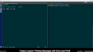 Printing Messages with Echo and Printf
