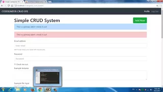 Codeigniter CRUD project bootstrap 4 creating database part 2