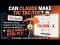 Can Claude Make a TIC TAC TOE Game