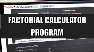 Factorial Calculator Program Made With Small Basic