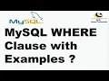 MySQL Where Clause MySQL WHERE Clause with Examples MySQL Tutorials KK JavaTutorials