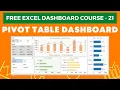 Excel Dashboard Course - Creating a Pivot table Dashboard with Slicers in Excel in 15 minutes