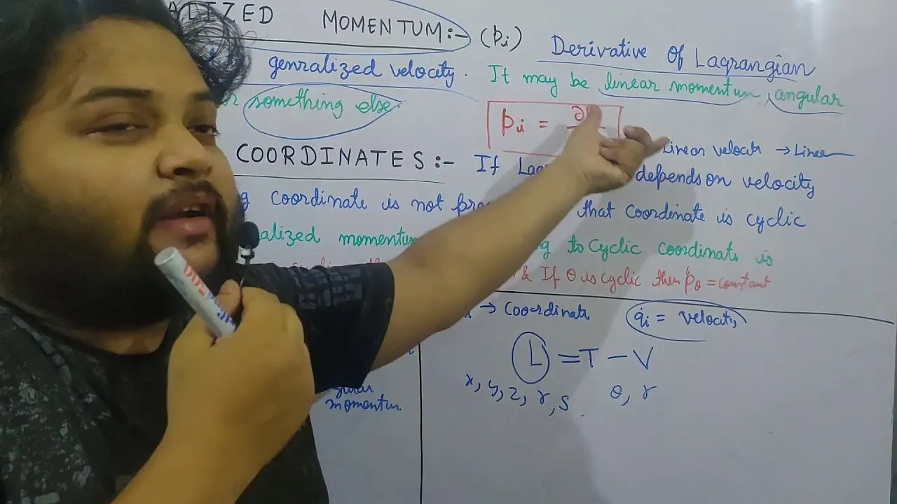 GENERALIZED MOMENTUM | CYCLIC COORDINATES | CLASSICAL MECHANICS | NET-JRF | GATE | TIFR | JEST
