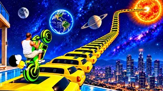 SHINCHAN AND FRANKLIN FOUND A GOLDEN CAR BRIDGE TO SPACE IN GTA 5
