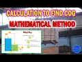 Calculation to find the Combined COG of an Load or Cargo