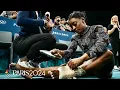 Simone Biles fights through calf pain to push U S into lead at Paris qualifications NBC Sports