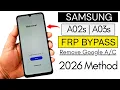 Samsung A02s A03s FRP Bypass 2026 Without Test Point Google Account Unlock