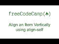 Align an Item Vertically using align-self
