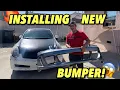 INSTALLING A NEW BUMPER ON MY 500 G35 GT3 PORCHE STYLE