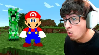 Intenté pasarme Minecraft jugando con Mario