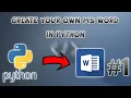 MAKE MS WORD IN TKINTER IN PYTHON