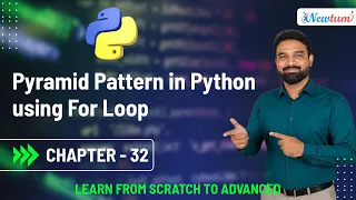 Pyramid Pattern in Python using For Loop Chapter 32