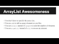 JAVA Programming Tutorials - ArrayList and For Each Loop