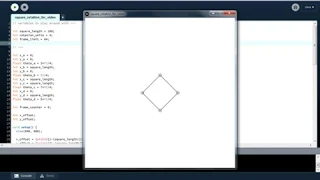 Rotating square in Processing