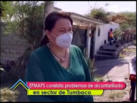 EPMAPS constata problemas de alcantarillado en sector de Tumbaco