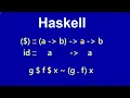 Haskell dollar and dot function application and function composition