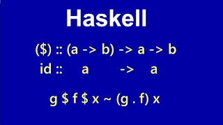 Haskell dollar and dot function application and function composition