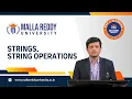 Strings in Programming Basics Core String Operations Explained MRU E-Learning