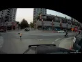 Blind distracted driver almost running over the flagger