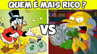 TOP 07 PERSONAGENS MAIS RICOS DOS DESENHOS ANIMADOS l Almanaque x