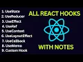 All React Hooks In One With Notes In Hindi All Hooks Explanation In Hindi