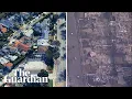 Download Lagu Rekaman sebelum dan sesudah menunjukkan luasnya kerusakan akibat kebakaran di Los Angeles
