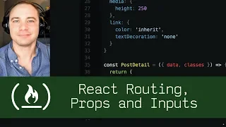 React Routing Props and Inputs P5D91 - Live Coding with Jesse